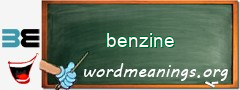 WordMeaning blackboard for benzine